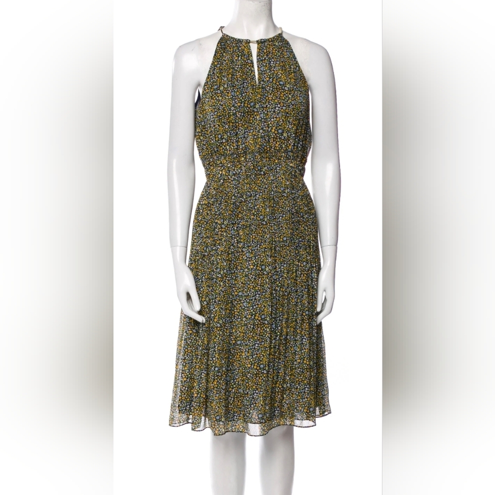 Michael Kors Green Halter Maxi Dress for Casual Elegance